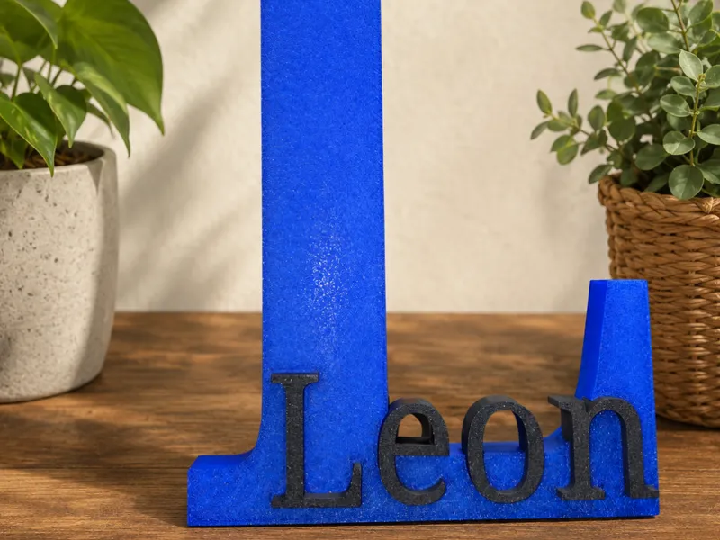 Dekorativer 3D Namensaufsteller "Leon"