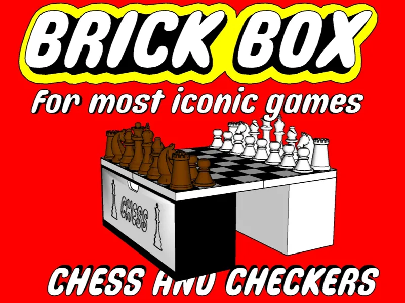 BRICK BOX with CHESS and CHECKERS