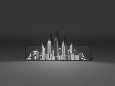 New York Skyline Lightbox