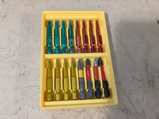 1/4" hex bit 2in long Gridfinity bin 2x3 2u