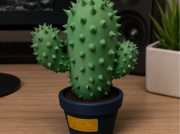 Spiky Cartoon Cactus – Funny Desk Plant Decoration
