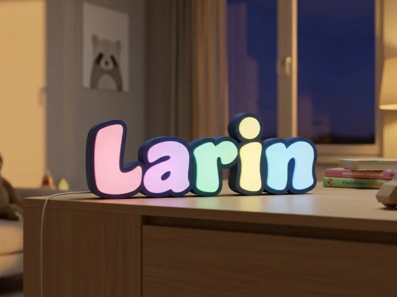 Namenlampe Larin | LED Lampe fürs Kinderzimmer