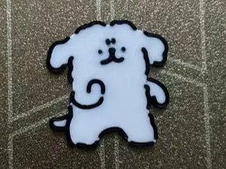 Linear Maltese Dog Inflatable Keychain by user_3518280171 - MakerWorld