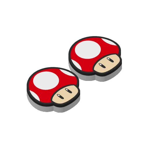 Mario Mushroom Stud Earring view 2
