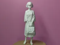 正在等待的民国风女学生
