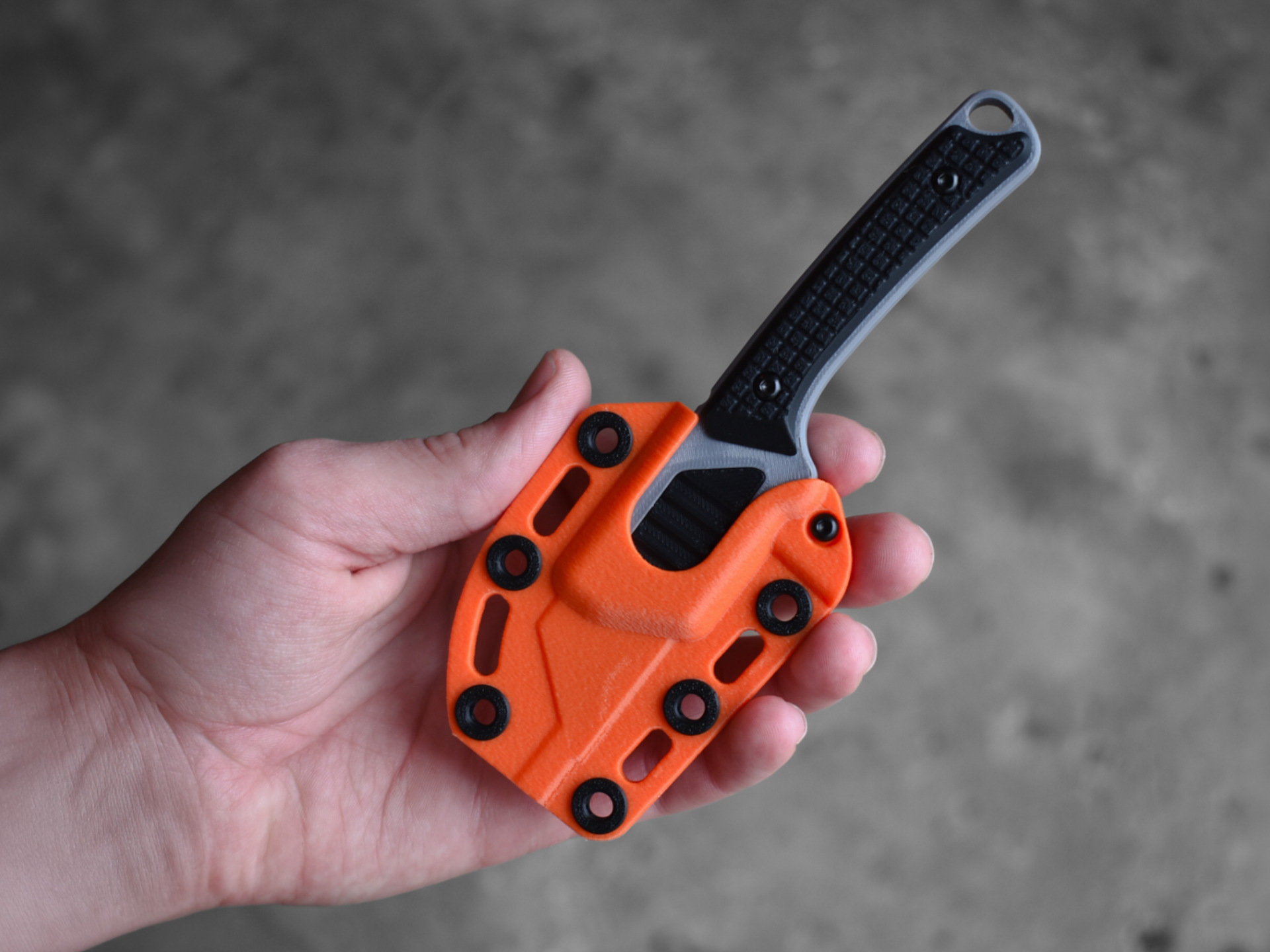 EDC utility knife with sheath No AMS v15 - 1