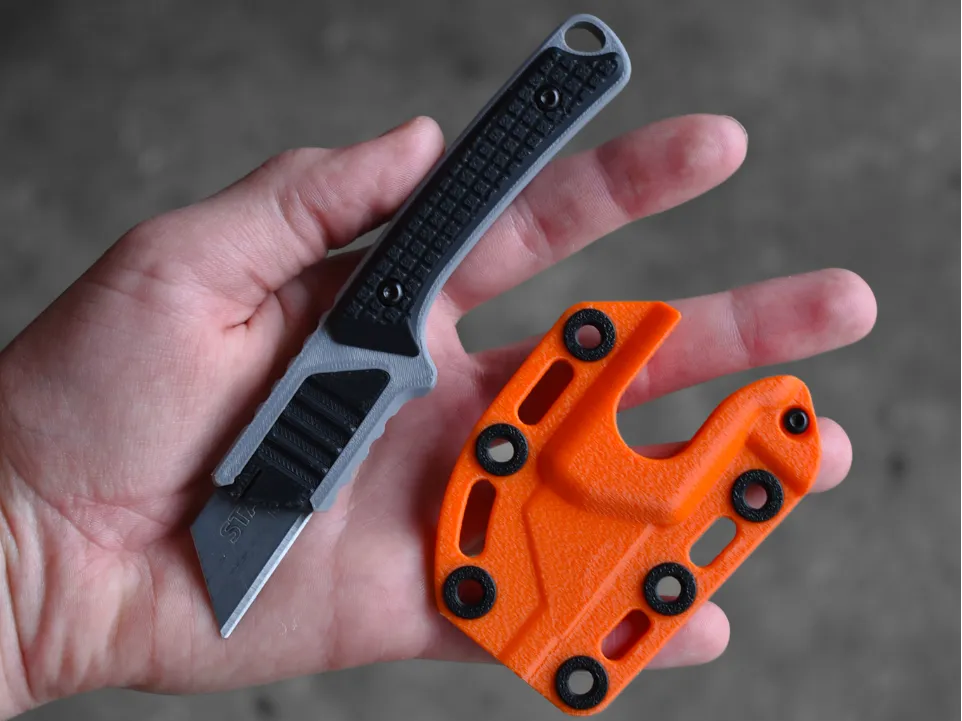Accesorio para impresora 3D: EDC utility knife with sheath No AMS v15. Referencia del modelo original.