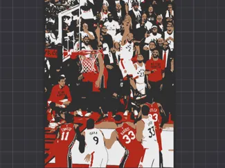 Lienzo Hueforge NBA canasta final Kawhi Leonard