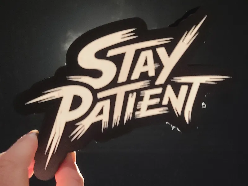 "Stay Patient" Light Box – Inspirational LED Sign