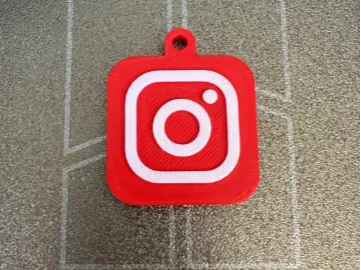 Instagram Keychain with NFC Tag space