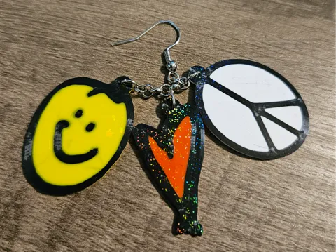 PEACE....LOVE....HAPPINESS earrings