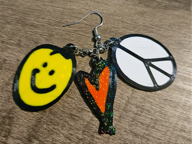 PEACE....LOVE....HAPPINESS earrings