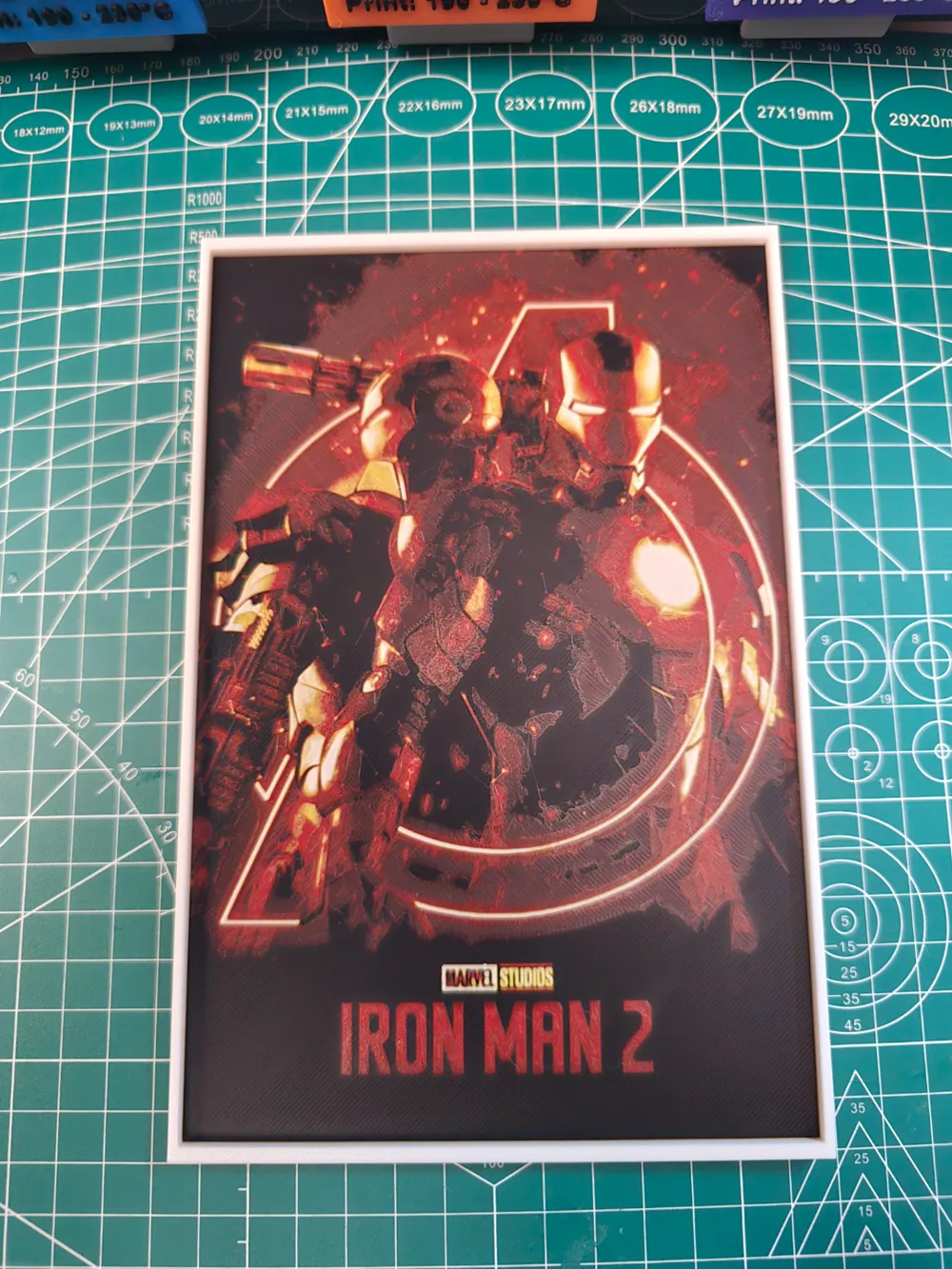 Iron Man 2 Movie Poster - Hueforge Art - Free 3D Print Model - MakerWorld