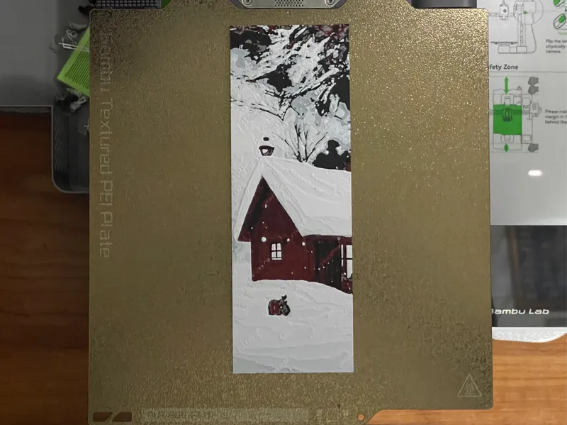 Segnalibro Natalizio con Casa sulla Neve