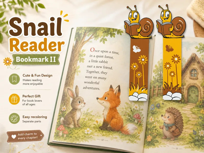 Snail Reader Bookmark II