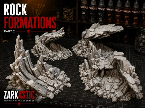 Escenografía en miniatura: Grimdark Rock Formations – Part 2 — referencia de MakerWorld