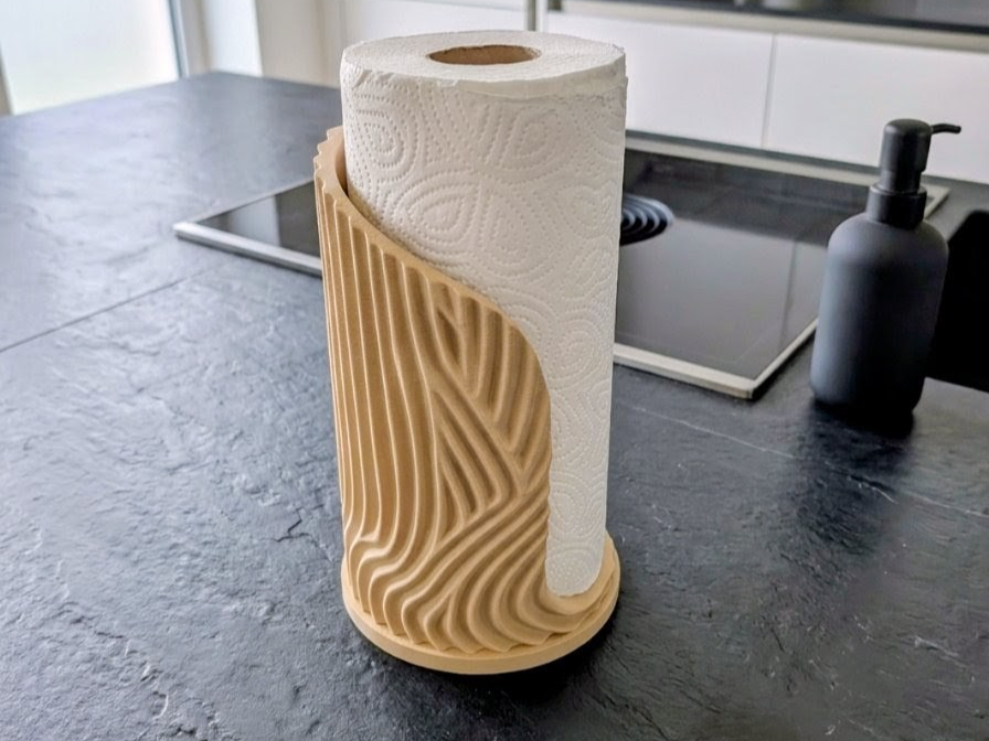 Elegant Wave Paper Towel Holder  