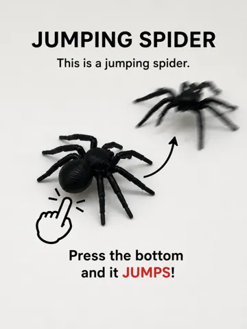 Objeto manipulable: Jumping spiders — vista de referencia 2