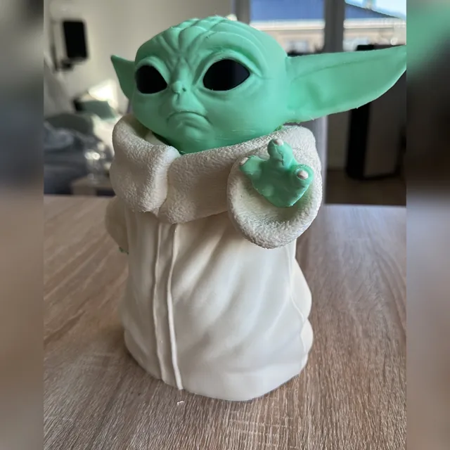 Star Wars Grogu Baby Yoda Sculpture Figure Multi Color Faster Print