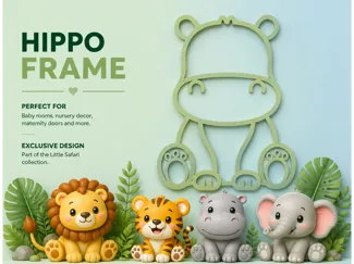 Wall art: Hippo frame