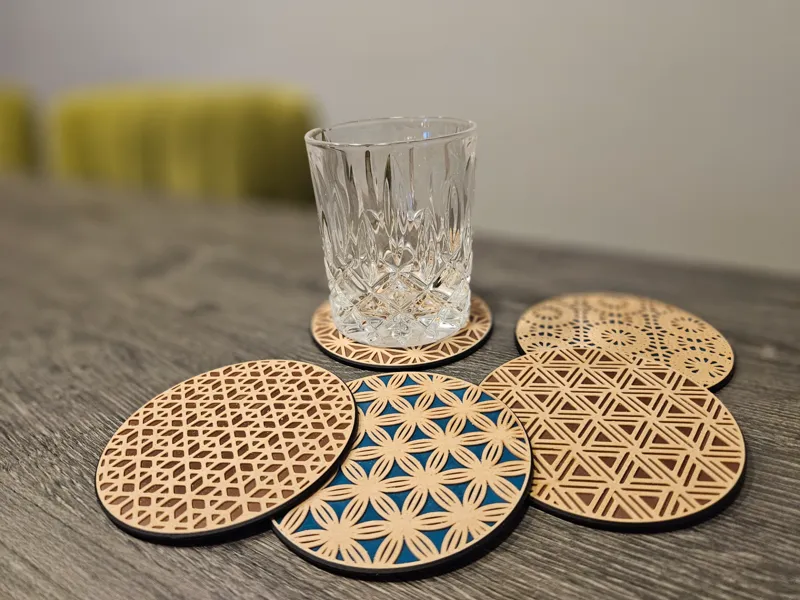 Japanese Kumiko Inspired Coasters