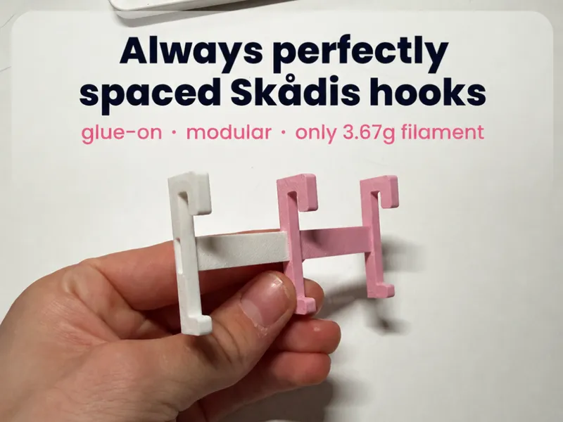 Modular Skådis Hooks - Glue-On, Perfectly Spaced