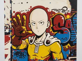 Street Art One Punch Man