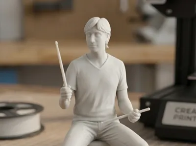 Drummer Statue in Pose - Incredible Detail