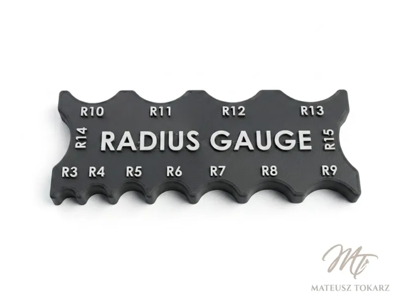 Radius Gauge Card (R3 to R15) | Measuring Tool