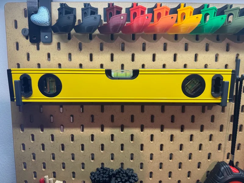 Ikea Skadis spirit level holder