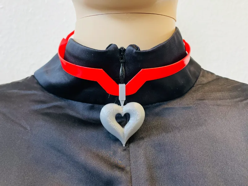 heart shaped pendant for choker necklaces - TPU