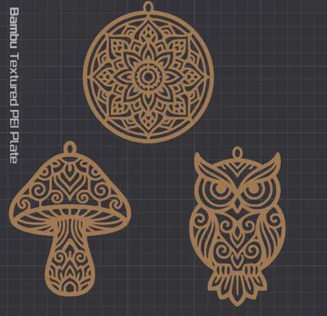 Modelo para impresión 3D: Boho Style Deko-Anhänger Set (Makramee Ready) — vista de referencia 3
