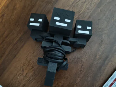 [Minecraft] Wired Earphone Organizer (Wither Edition)