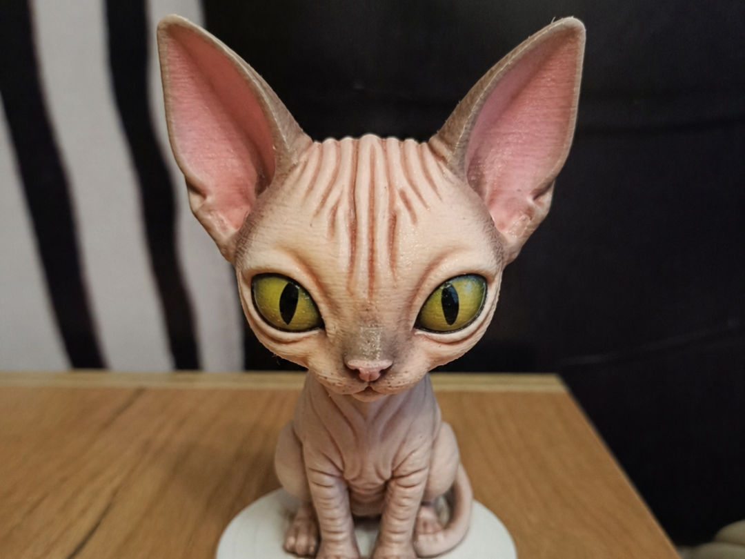 Elegant Sphynx Cat Figurine