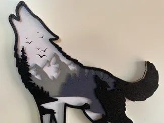 Der Wolf Wandbild 