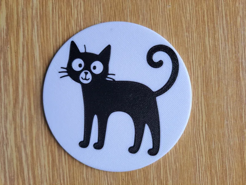 Cat Pose Coaster #7 – Alert Standing Cat