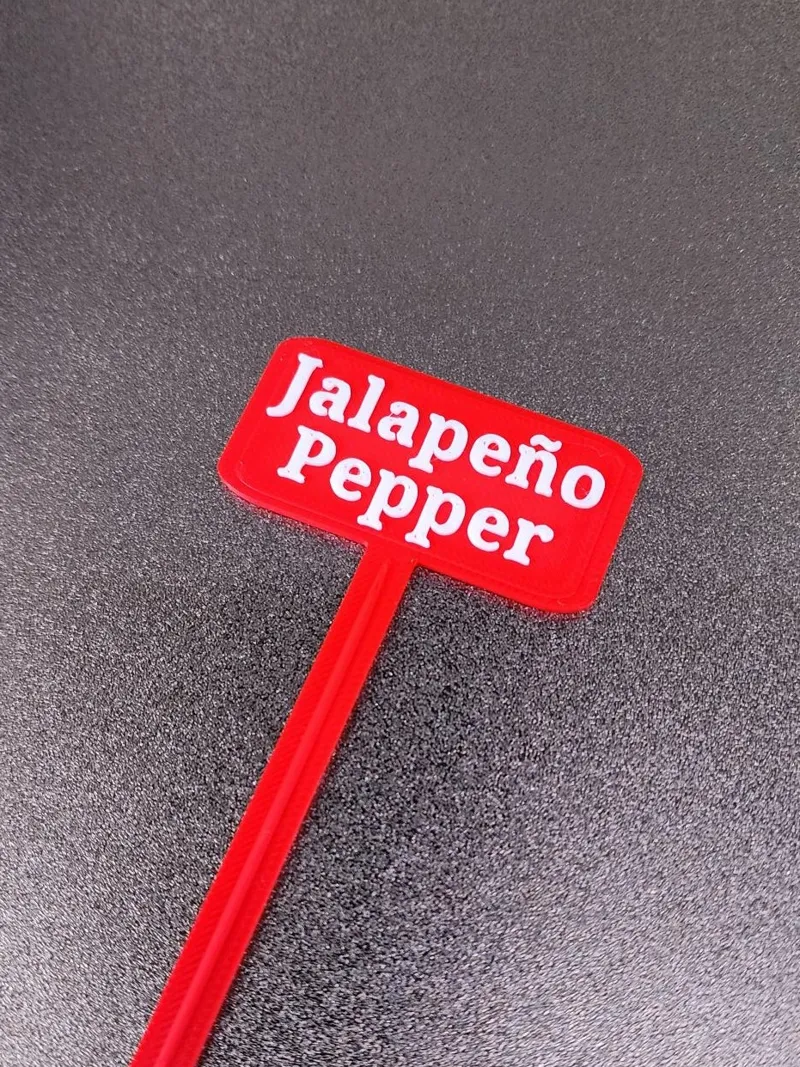 Jalapeno Pepper Plant Garden Stake ID Tag 3in