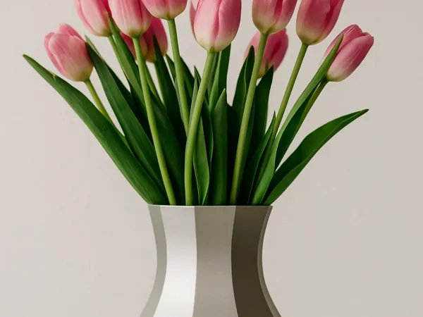Vase pour tulipes artificielles