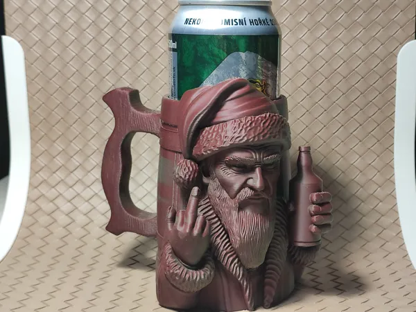 Chope Bad Santa pour canette