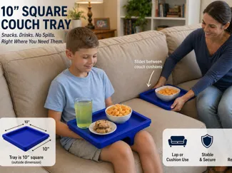 Drink and Snack Tray Caddy - Couch Cup Holder