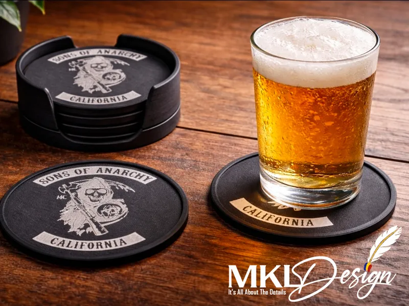 Sons of Anarchy Coaster 4x + Holder