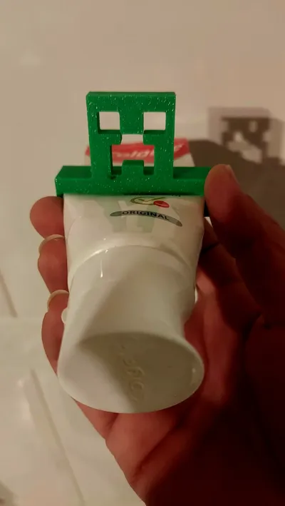 creeper Minecraft squeezer toothpaste - Free 3D Print Model - MakerWorld