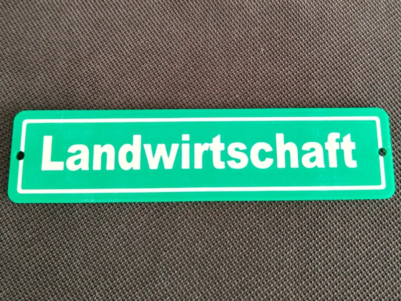 Landwirtschaft, Schild, Auto, Saugnapf