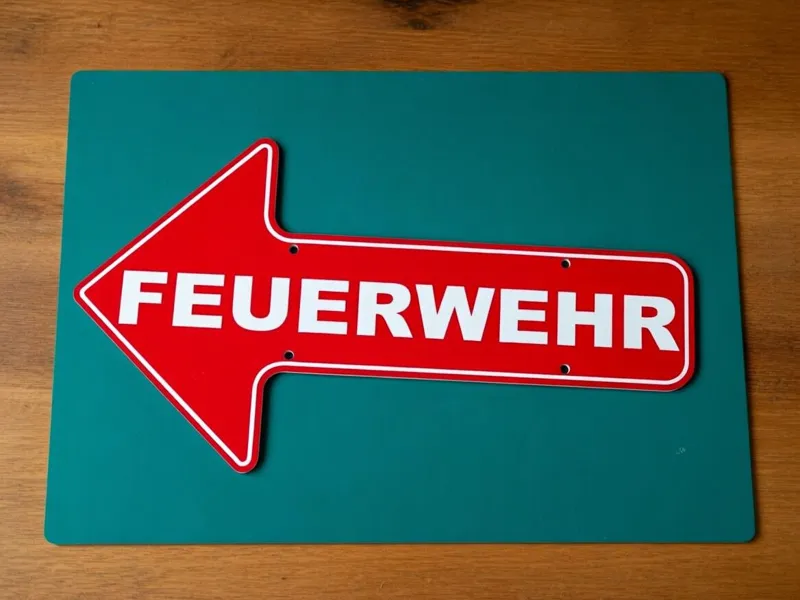 Feuerwehr Wegweiser, links und rechts