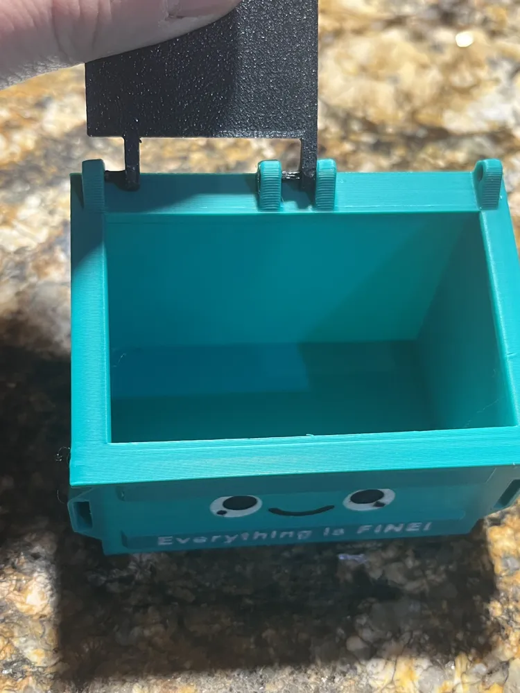 Everything is FINE! Dumpster Fire desk display - Free 3D Print Model ...