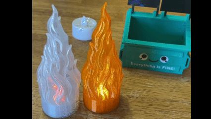 Everything is FINE! Dumpster Fire desk display