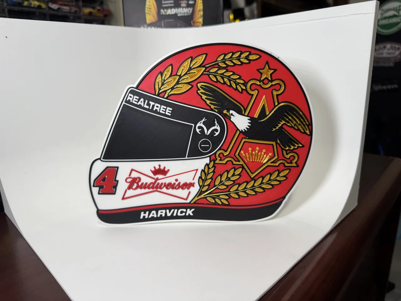 Kevin Harvick Budweiser Realtree 4 NASCAR Helmet view 3