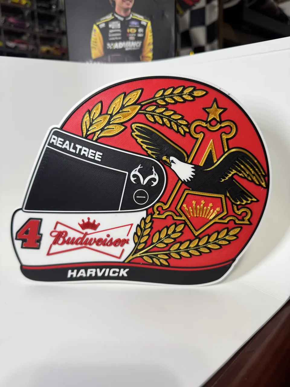 Kevin Harvick Budweiser Realtree 4 NASCAR Helmet view 2