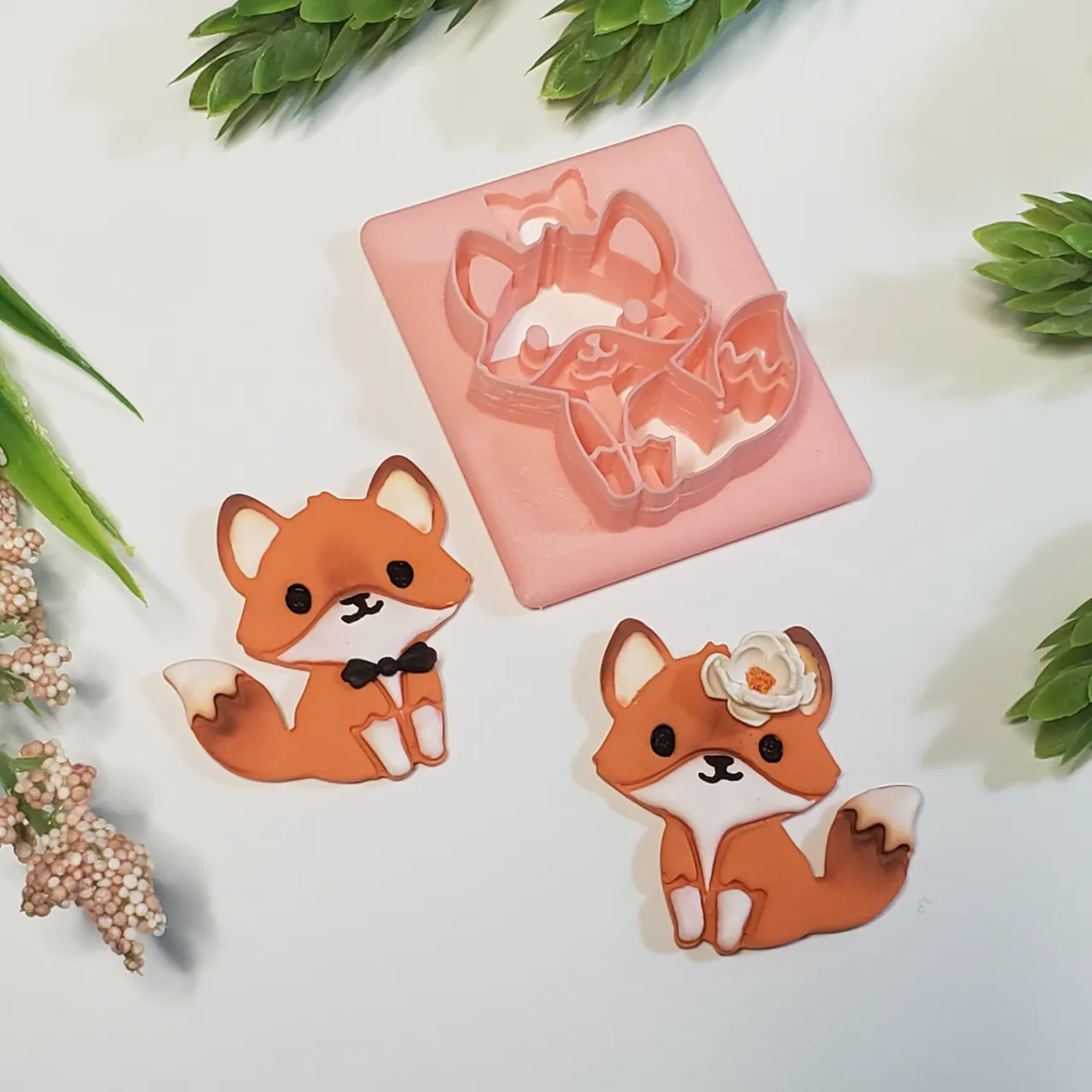 Cute Fox Polymer Clay Earring Cutter view 2