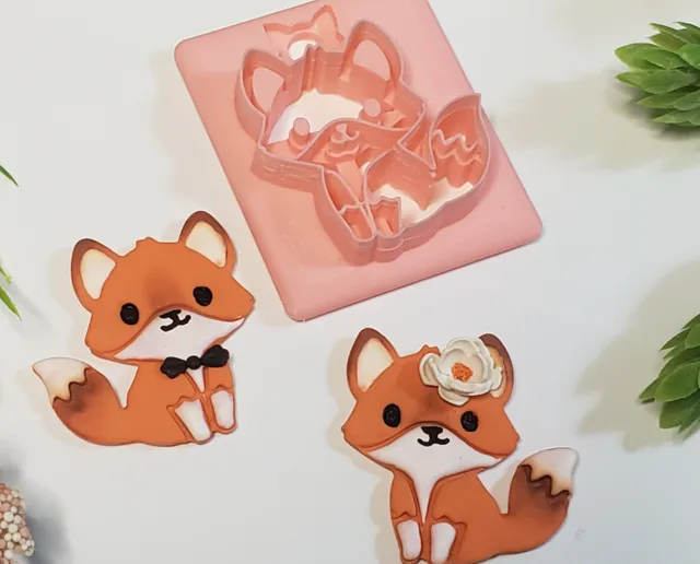 Cute Fox Polymer Clay Earring Cutter